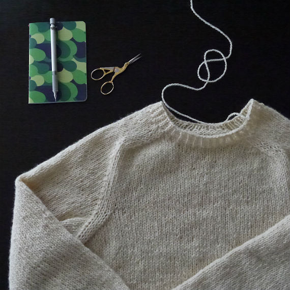 「シームレスで編むメリヤスセーター」を編んでみました