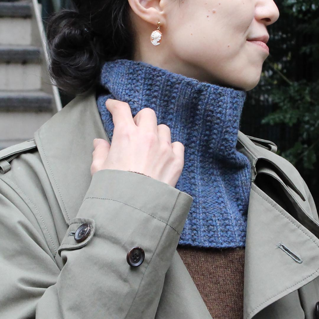 カシミヤのファネルネックウォーマー キット – moorit