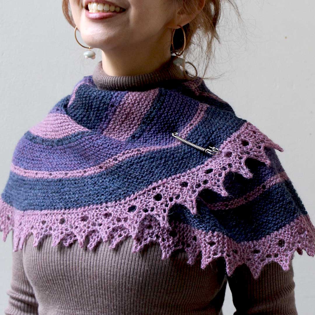 ガーター編みの240ショール【PENNINE】キット – moorit