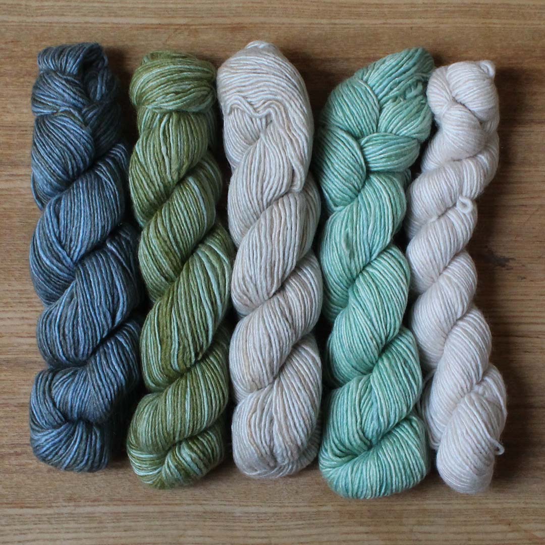 Silk blend Fino miniskeinsで編むマフラー キット／パターン