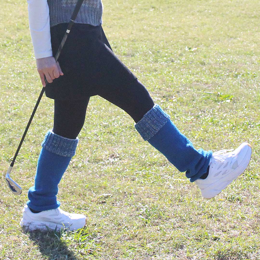 受注商品】Golf Friends 引き上げ編みのリブをつけたレッグウォーマー