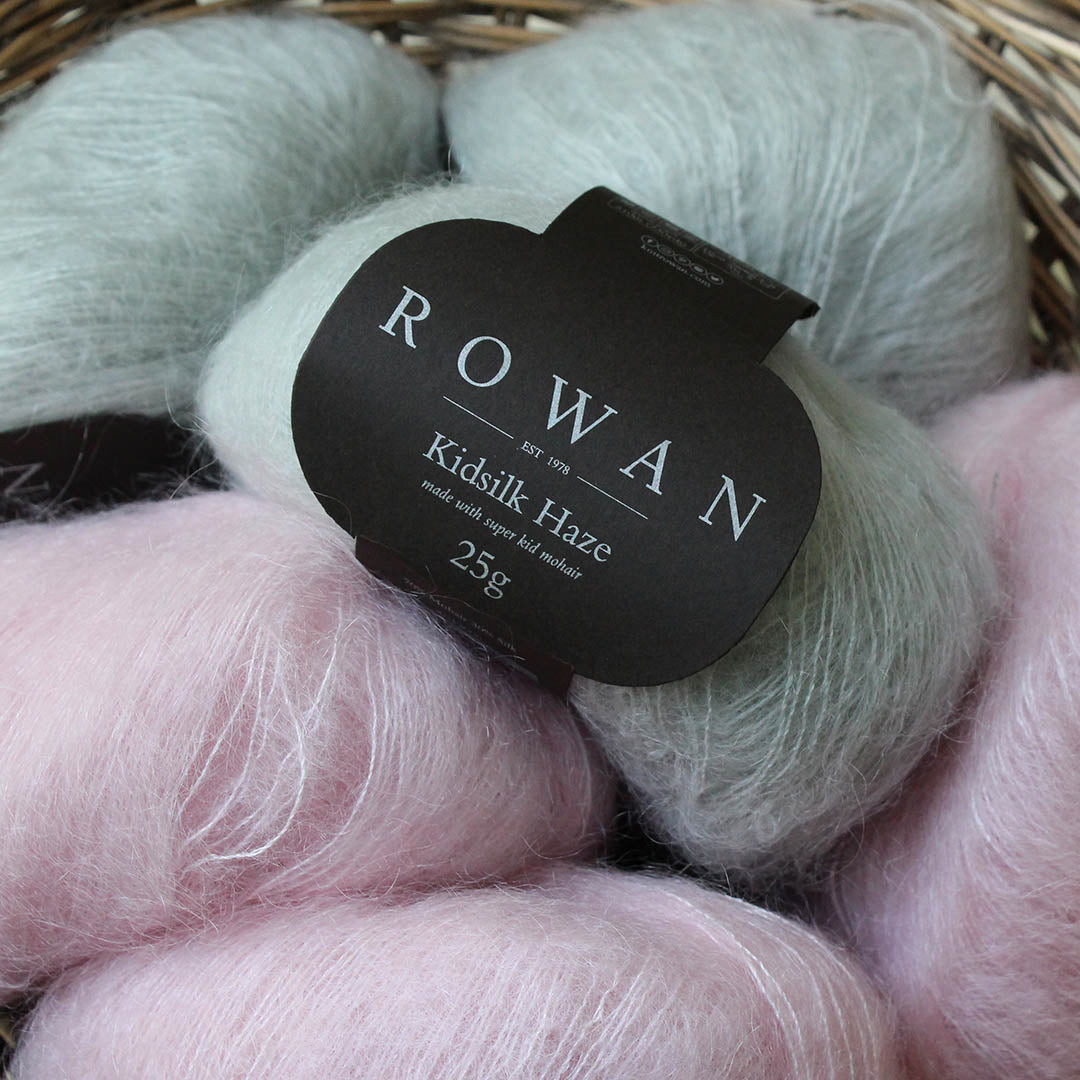 小物 Kid mohair stole / The Clesste ROWAN Kidsilk haze – moorit