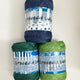 上：ADMIRAL BLUE、左：DEEP FOREST、右：GREEN APPLE
