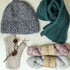 引き上げゴム編みの冬のトリオ　パターン